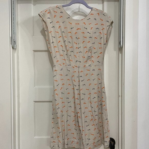 Steven Alan Dresses & Skirts - Steven Alan Swimmer Print Dress – Orange & Gray Novelty Pattern, Size S